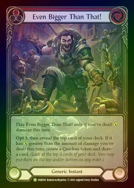 【RF】[Generic] Even Bigger Than That! (red) [FAB058] (Promo) Rainbow Foil