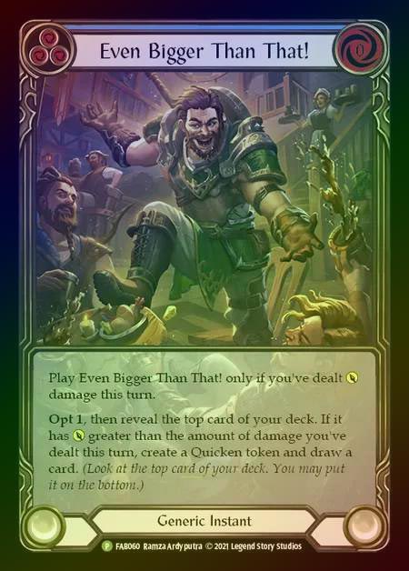 【RF】[Generic] Even Bigger Than That! (blue) [FAB060] (Promo) Rainbow Foil