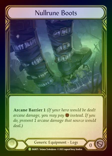 【GF】[Generic] Nullrune Boots [FAB071] Gold Foil《クーポン使用不可》