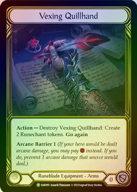 【GF】[Runeblade] Vexing Quillhand [FAB080] Gold Foil《クーポン使用不可》