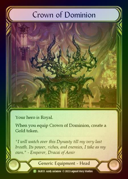 【GF】[Generic] Crown of Dominion [FAB111] Gold Foil《クーポン使用不可》