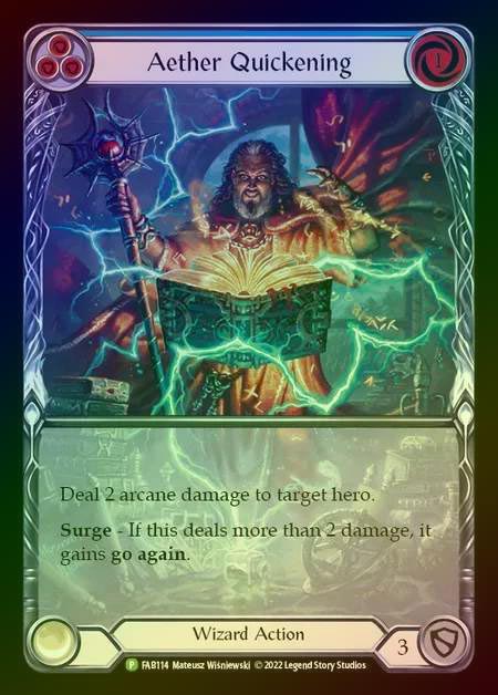 【RF】[Wizard] Aether Quickening (blue) [FAB114] (Promo) Rainbow Foil