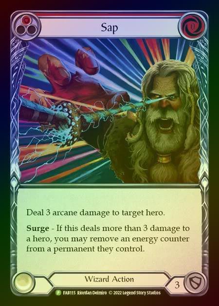 【RF】[Wizard] Sap (red) [FAB115] (Promo) Rainbow Foil