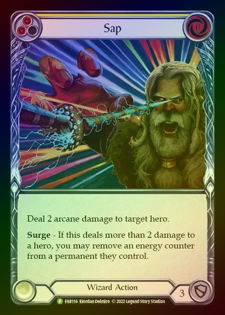 【RF】[Wizard] Sap (yellow) [FAB116] (Promo) Rainbow Foil