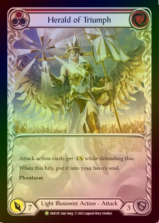 【RF】[Light Illusionist] Herald of Triumph (Extended Art) (red) [FAB158] (Promo) Rainbow Foil