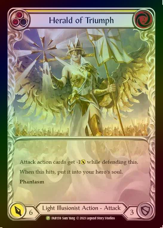 【RF】[Light Illusionist] Herald of Triumph (Extended Art) (yellow) [FAB159] (Promo) Rainbow Foil