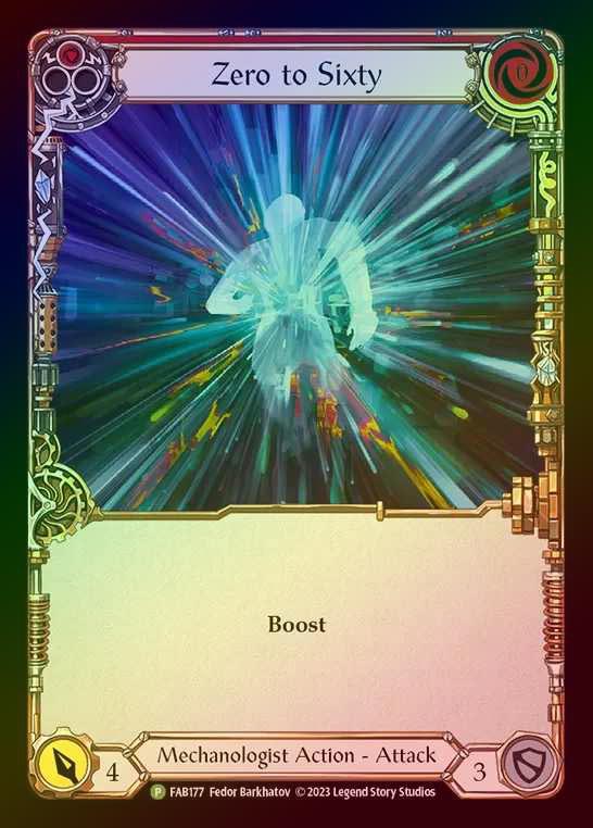 【RF】[Mechanologist] Zero to Sixty (Alternate Art) (red) [FAB177] (Promo) Rainbow Foil
