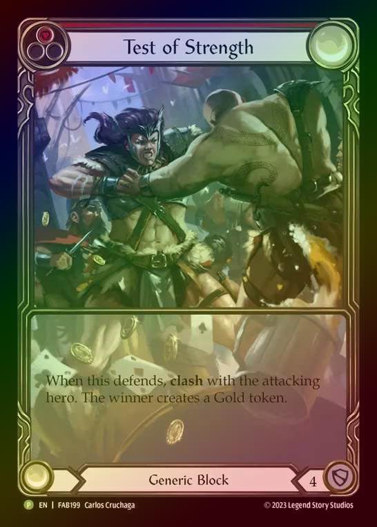 【RF】[Generic] Test of Strength (Extended Art) [FAB199] (Promo) Rainbow Foil