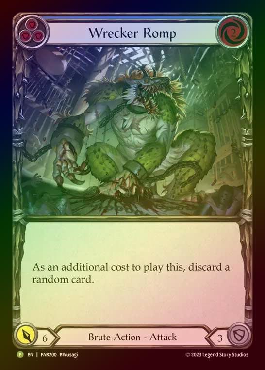 【RF】[Brute] Wrecker Romp (Alternate Art) (blue) [FAB200] (Promo) Rainbow Foil