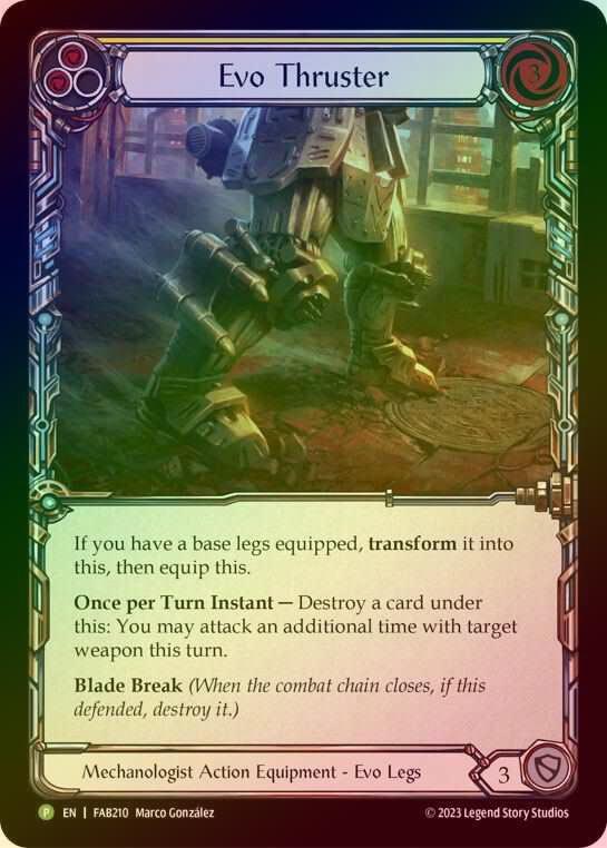 【RF】[Mechanologist] Evo Thruster [FAB210] (Promo) Rainbow Foil