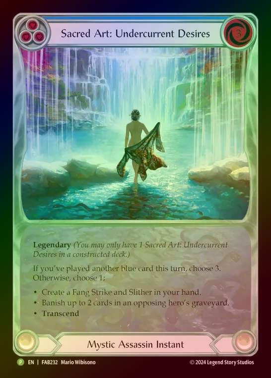 【RF】[Mystic Assassin] Sacred Art: Undercurrent Desires // Inner Chi (Extended Art) [FAB232] (Promo) Rainbow Foil