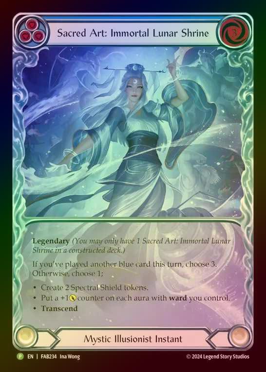 【RF】[Mystic Illusionist] Sacred Art: Immortal Lunar Shrine // Inner Chi (Extended Art) [FAB234] (Promo) Rainbow Foil