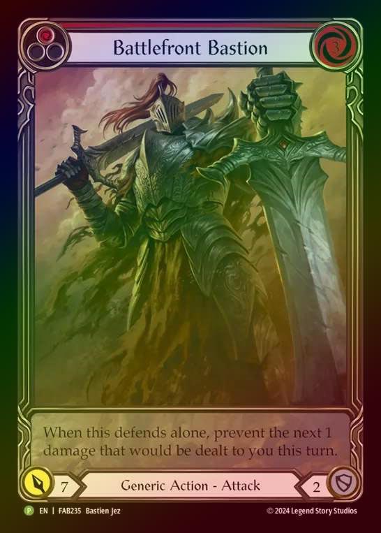 【RF】[Generic] Battlefront Bastion (Full Art) (red) [FAB235] (Promo) Rainbow Foil