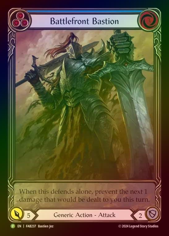 【RF】[Generic] Battlefront Bastion (Full Art) (blue) [FAB237] (Promo) Rainbow Foil