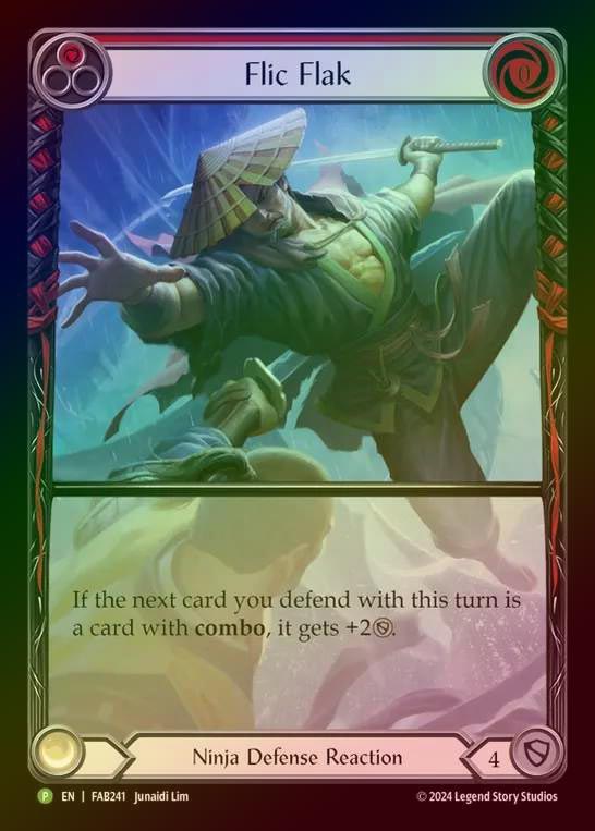 【RF】[Ninja] Flic Flak (Extended Art) (red) [FAB241] (Promo) Rainbow Foil