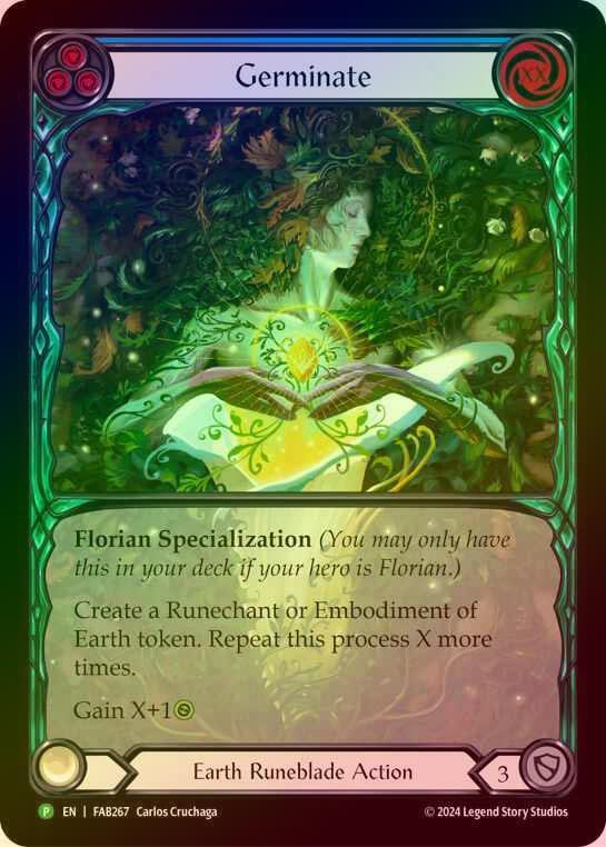 【RF】[Earth Runeblade] Germinate (Extended Art) [FAB267] (Promo) Rainbow Foil