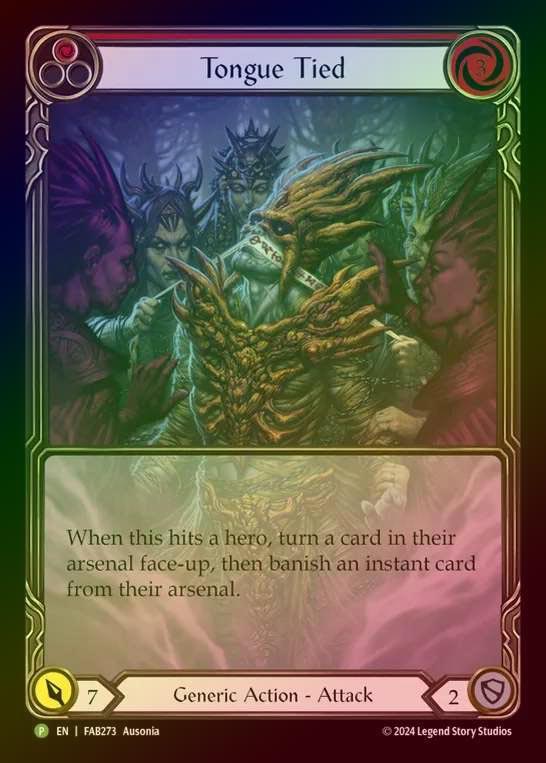 【RF】[Generic] Tongue Tied (Extended Art) [FAB273] (Promo) Rainbow Foil