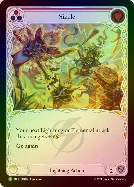 【RF】[Lightning] Sizzle [FAB274] (Promo) Rainbow Foil