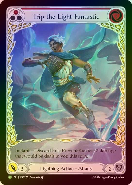 【RF】[Lightning] Trip the Light Fantastic (Full Art) (red) [FAB275] (Promo) Rainbow Foil