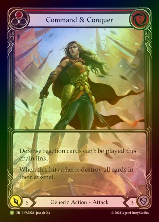 【RF】[Generic] Command and Conquer (Alternate Art) [FAB278] (Promo) Rainbow Foil
