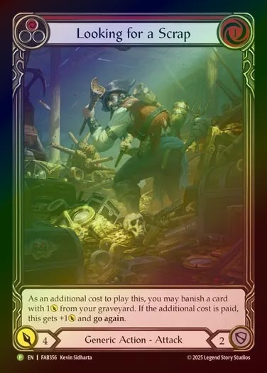 【RF】[Generic] Looking for a Scrap (Extended Art)(red) [FAB356-P]