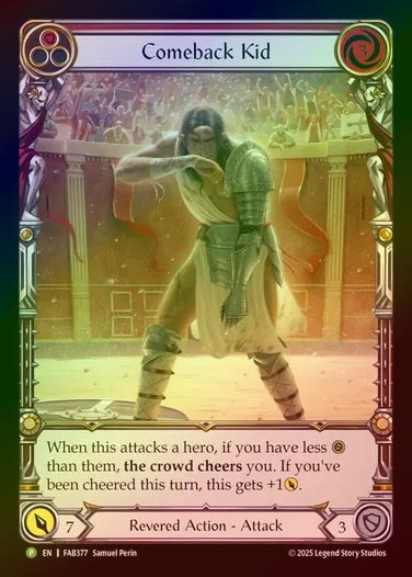 【RF】[Revered] Comeback Kid(red) (Extended Art)  [FAB377-P]