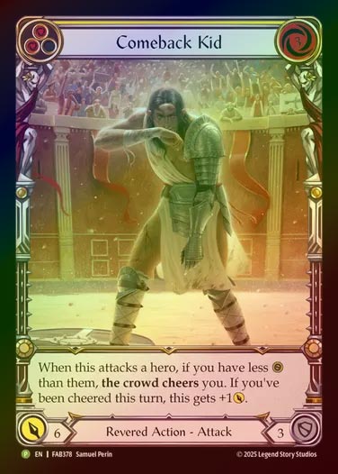 【RF】[Revered] Comeback Kid(yellow) (Extended Art)  [FAB378-P]