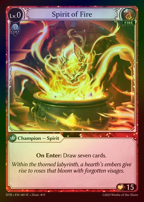 【FOIL】[Fire] Spirit of Fire [DTR001-C]