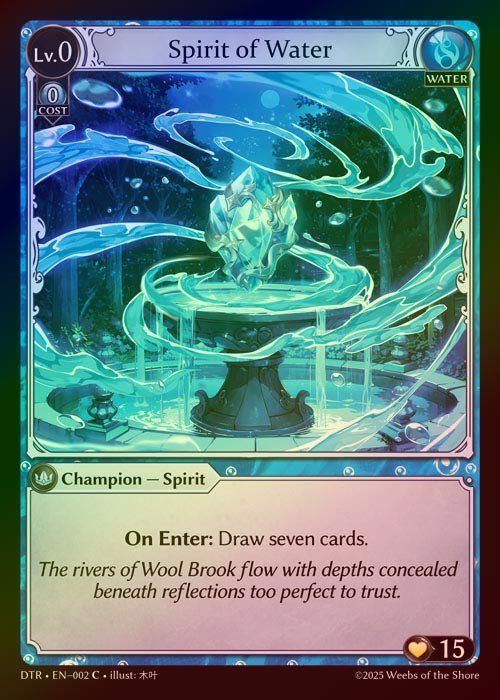 【FOIL】[Water] Spirit of Water [DTR002-C]