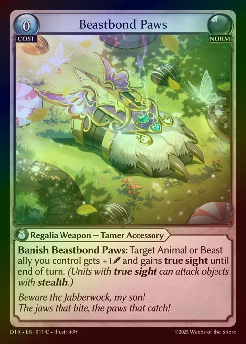 【FOIL】[Norm] Beastbond Paws [DTR011-C]