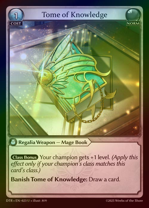 【FOIL】[Norm] Tome of Knowledge [DTR023-U]