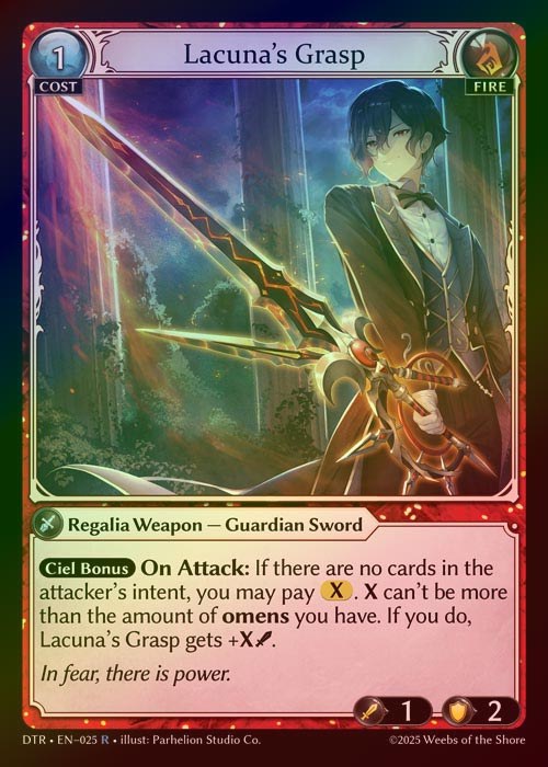 【FOIL】[Fire] Lacuna's Grasp [DTR025-R]