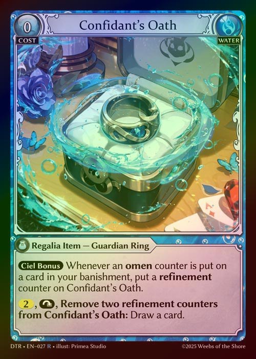 【FOIL】[Water] Confidant's Oath [DTR027-R]