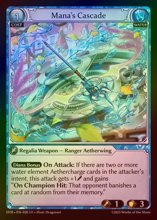 【FOIL】[Water] Mana's Cascade [DTR028-SR]