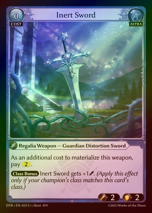 【FOIL】[Astra] Inert Sword [DTR033-U]