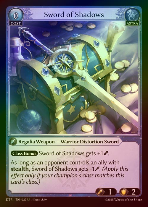 【FOIL】[Astra] Sword of Shadows [DTR037-U]