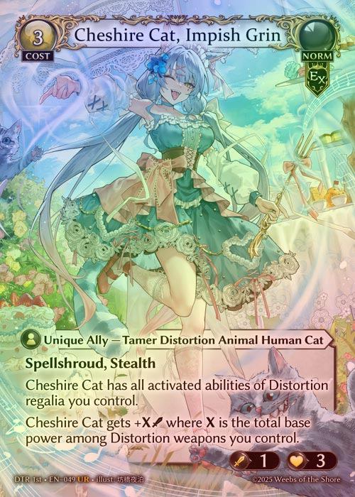 【FOIL】[Norm] Cheshire Cat, Impish Grin [DTR049-UR]
