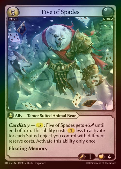 【FOIL】[Norm] Five of Spades [DTR062-C]