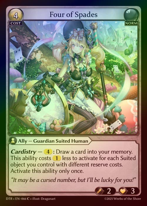 【FOIL】[Norm] Four of Spades [DTR066-C]