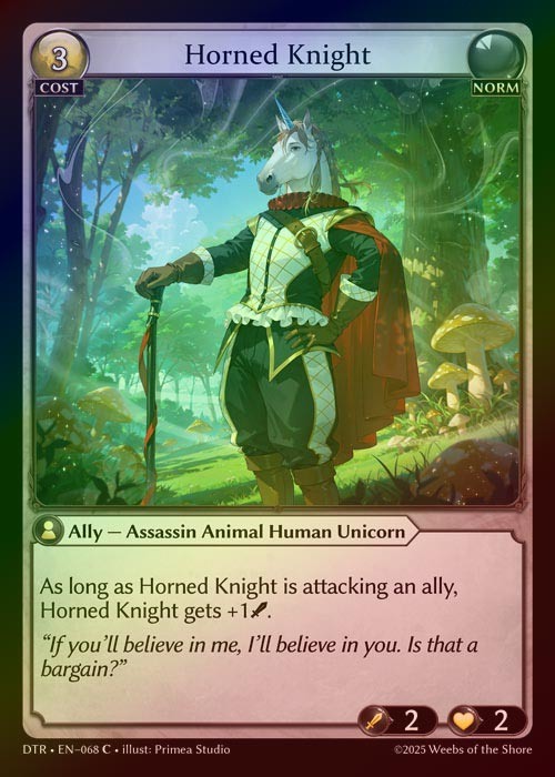 【FOIL】[Norm] Horned Knight [DTR068-C]