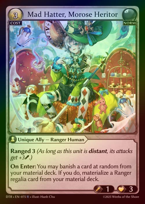 【FOIL】[Norm] Mad Hatter, Morose Heritor [DTR075-R]