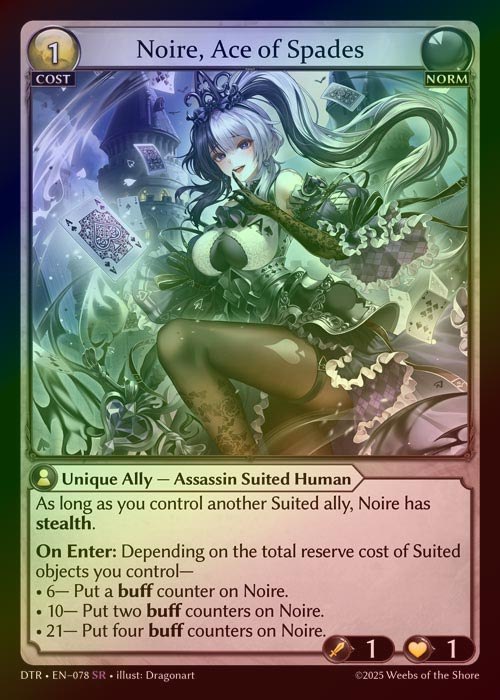 【FOIL】[Norm] Noire, Ace of Spades [DTR078-R]