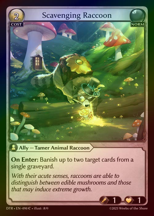 【FOIL】[Norm] Scavenging Raccoon [DTR090-U]