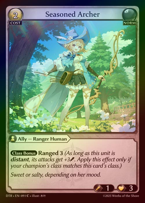 【FOIL】[Norm] Seasoned Archer [DTR091-R]