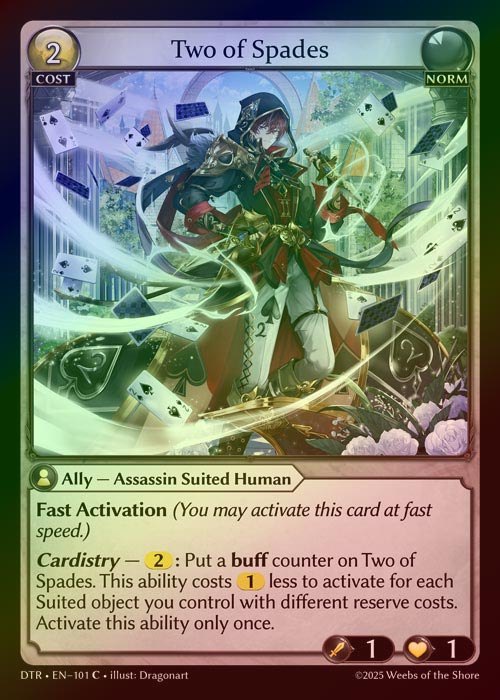 【FOIL】[Norm] Two of Spades [DTR101-C]