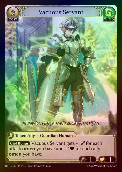 【FOIL】[Wind] Vacuous Servant [DTR191-C]