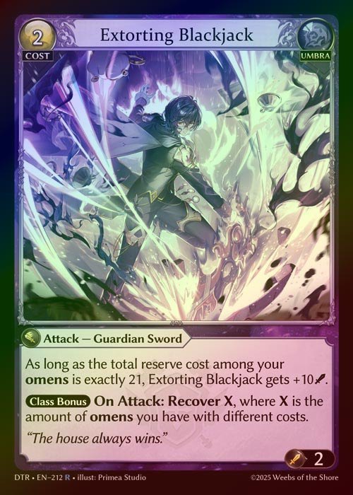 【FOIL】[Umbra] Extorting Blackjack [DTR212-R]