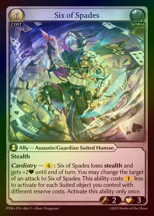 【FOIL】[Norm] Six of Spades [PTM066-U]