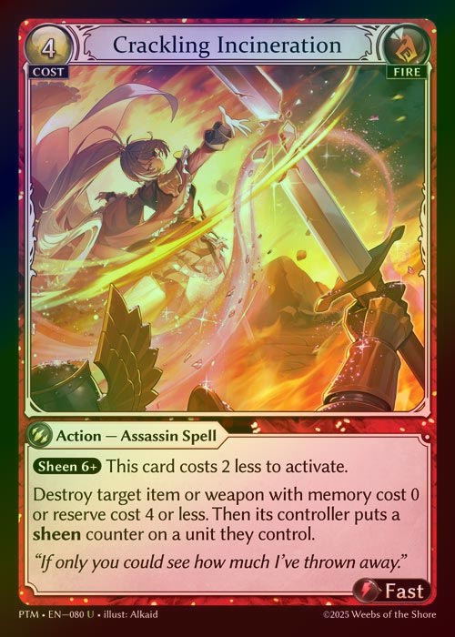 【FOIL】[Fire] Crackling Incineration [PTM080-U]
