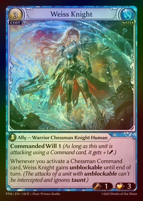 【FOIL】[Water] Weiss Knight [PTM132-C]